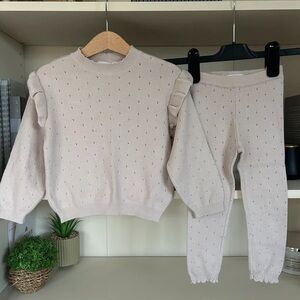 Cozy Beige Kids Pajama Set